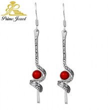 Gümüş Tarz Taşlı Küpe